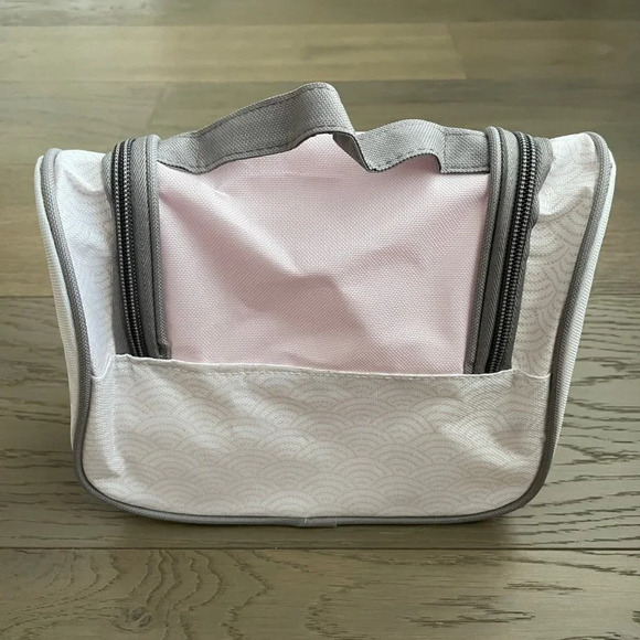 Lightweight Multi Purpose Zippered Case w Handle Pink White Gray Sz OS NWOT - Picture 4 of 13